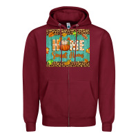 Burgundy home sweet home Zipper Hoodie - BundleAndBundleShop