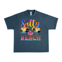 Midnight Navy Salty beach Urban Heavy Tee - NancyCooperArtShop