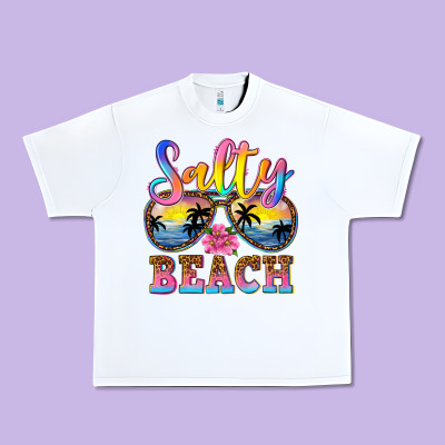 Salty Beach Urban Heavy Tee Designed By Nancycooperartshop