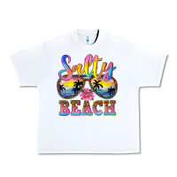 White Salty beach Urban Heavy Tee - NancyCooperArtShop