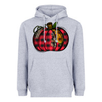 Heather Grey Buffalo Pumpkin Heavyweight Hoodie - CowhideDigitalArt