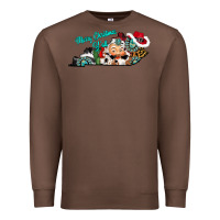 Chestnut merry christmas y'all kentucky Premium Sweatshirt - CowhideDigitalArt