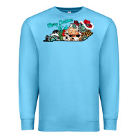 Ocean Blue merry christmas y'all kentucky Premium Sweatshirt - CowhideDigitalArt
