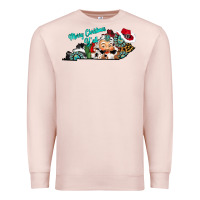 Pale Pink merry christmas y'all kentucky Premium Sweatshirt - CowhideDigitalArt