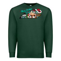 Sports Green merry christmas y'all kentucky Premium Sweatshirt - CowhideDigitalArt