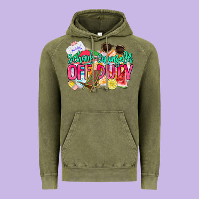 School Counselor Off Duty Vintage Hoodie Designed By Nancycooperartshop