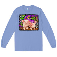 Colony Blue mardi gras western leopard pigs Long Sleeve Tee - Jasminsmagicworld