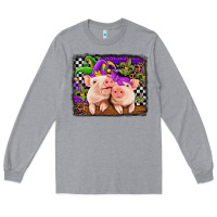 Heather Grey mardi gras western leopard pigs Long Sleeve Tee - Jasminsmagicworld