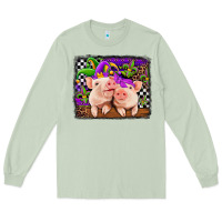 Matcha mardi gras western leopard pigs Long Sleeve Tee - Jasminsmagicworld