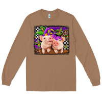 Toasted Coconut mardi gras western leopard pigs Long Sleeve Tee - Jasminsmagicworld