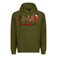 Army Green Santa's Favorite Premium Hoodie - BundleAndBundleShop