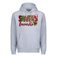 Heather Grey Santa's Favorite Premium Hoodie - BundleAndBundleShop
