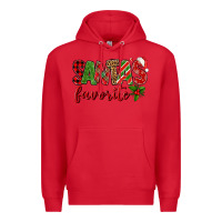 Red Santa's Favorite Premium Hoodie - BundleAndBundleShop