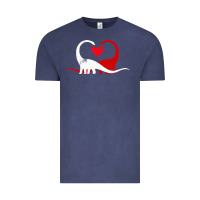 Vintage Denim funny hearts love dinosaur valentine s day gift boys girls Vintage Tee - minhPixels