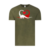 Vintage Olive funny hearts love dinosaur valentine s day gift boys girls Vintage Tee - minhPixels