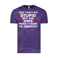 Cloud Purple You Can'T Fix Stupid But The Hats Make It Easy To Identify Vintage Tee - minhPixels