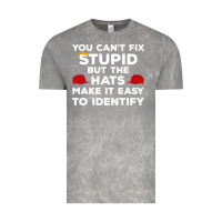 Cloud Rock You Can'T Fix Stupid But The Hats Make It Easy To Identify Vintage Tee - minhPixels