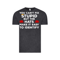 Vintage Black You Can'T Fix Stupid But The Hats Make It Easy To Identify Vintage Tee - minhPixels