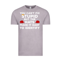 Vintage Zinc You Can'T Fix Stupid But The Hats Make It Easy To Identify Vintage Tee - minhPixels