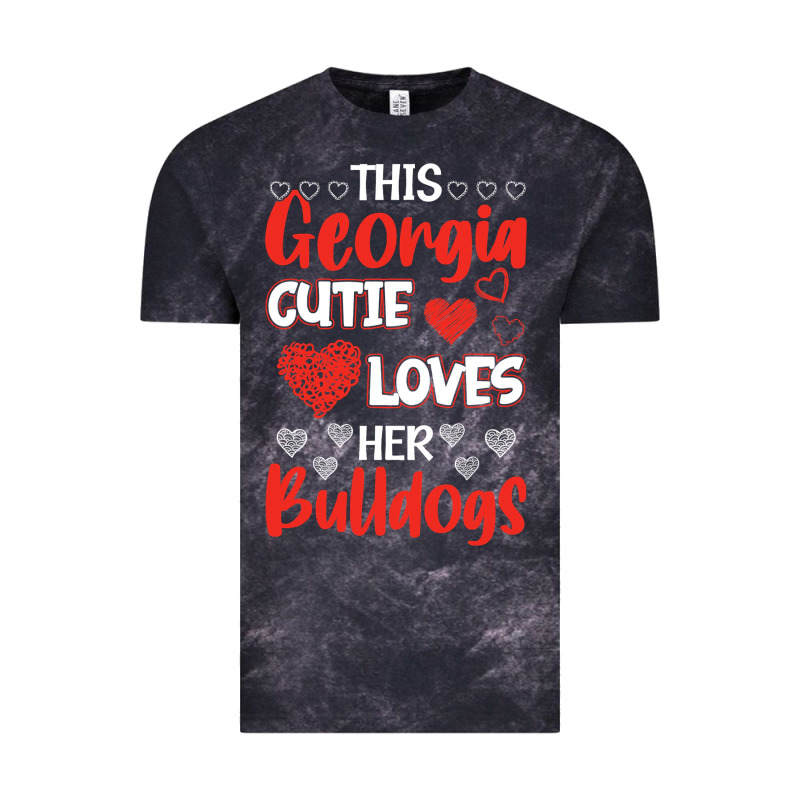 This Georgia Cutie Loves Her Bulldogs Fun Football Vintage Tee by minhPixels | Teevron