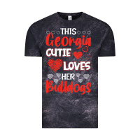 Cloud Black this georgia cutie loves her bulldogs fun football Vintage Tee - minhPixels