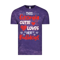 Cloud Purple this georgia cutie loves her bulldogs fun football Vintage Tee - minhPixels
