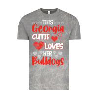 Cloud Rock this georgia cutie loves her bulldogs fun football Vintage Tee - minhPixels