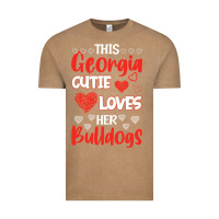 Vintage Coffee this georgia cutie loves her bulldogs fun football Vintage Tee - minhPixels