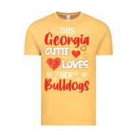 Vintage Mustard this georgia cutie loves her bulldogs fun football Vintage Tee - minhPixels