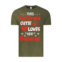 Vintage Olive this georgia cutie loves her bulldogs fun football Vintage Tee - minhPixels