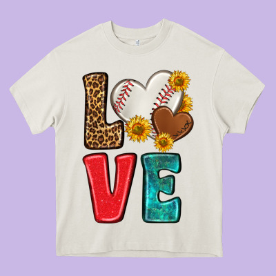 Western Love Baseball Heavy Core Tee Designed By Nancycooperartshop