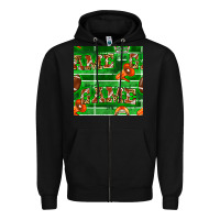 Black american football megaphone and game seamless pattern Zipper Hoodie - BundleAndBundleShop