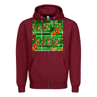 Burgundy american football megaphone and game seamless pattern Zipper Hoodie - BundleAndBundleShop
