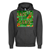 Charcoal Heather american football megaphone and game seamless pattern Zipper Hoodie - BundleAndBundleShop