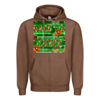 Chestnut american football megaphone and game seamless pattern Zipper Hoodie - BundleAndBundleShop