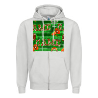 Dove Grey american football megaphone and game seamless pattern Zipper Hoodie - BundleAndBundleShop