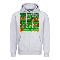 Heather Grey american football megaphone and game seamless pattern Zipper Hoodie - BundleAndBundleShop