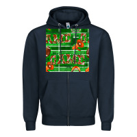 Navy american football megaphone and game seamless pattern Zipper Hoodie - BundleAndBundleShop