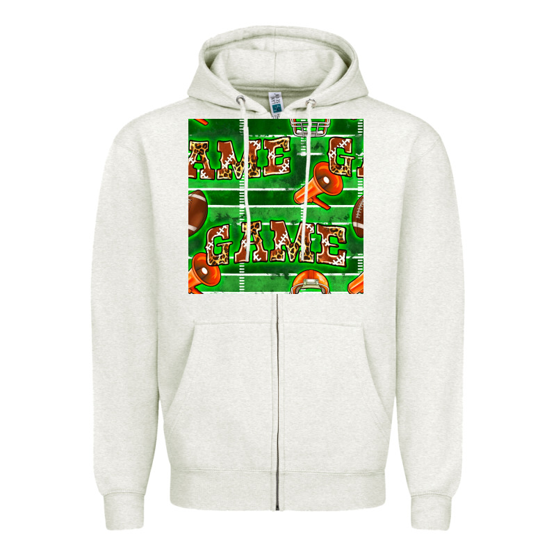 American Football Megaphone And Game Seamless Pattern Zipper Hoodie by BundleAndBundleShop | Teevron
