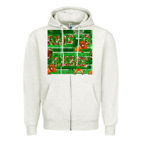 Oatmeal Heather american football megaphone and game seamless pattern Zipper Hoodie - BundleAndBundleShop