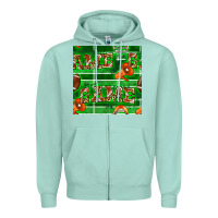 Seafoam american football megaphone and game seamless pattern Zipper Hoodie - BundleAndBundleShop