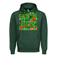 Sports Green american football megaphone and game seamless pattern Zipper Hoodie - BundleAndBundleShop