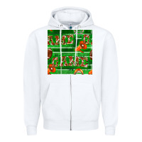 White american football megaphone and game seamless pattern Zipper Hoodie - BundleAndBundleShop