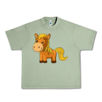 Oil Green cute horse Urban Heavy Tee - texasbilliewilder