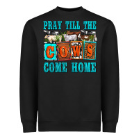 Black pray till the cows come home olivia Heavyweight Sweatshirt - OliviaCreatesArt