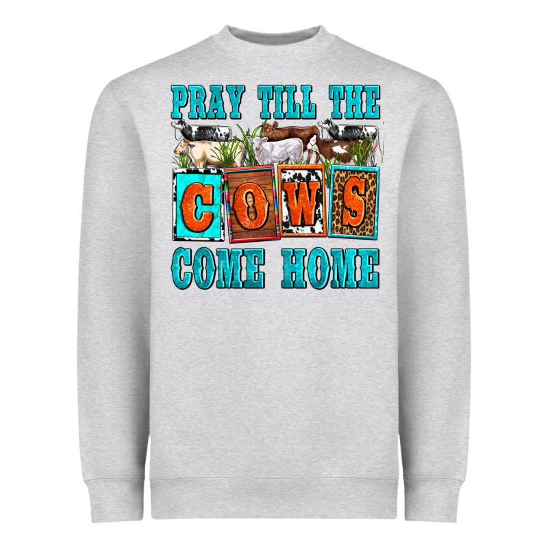 Pray Till The Cows Come Home Olivia Heavyweight Sweatshirt by OliviaCreatesArt | Teevron