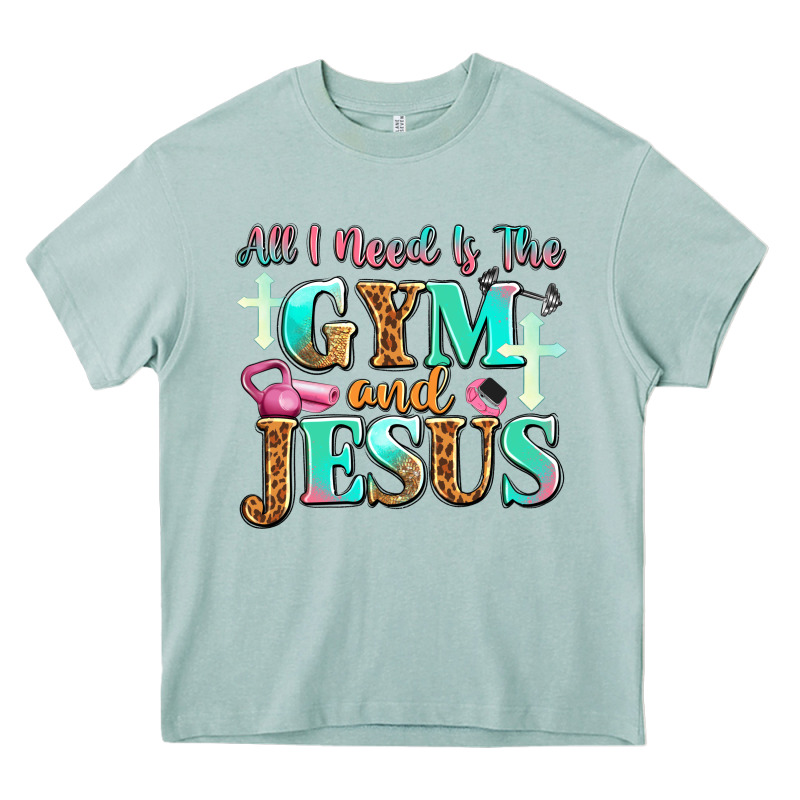 All I Need Is The Gym And Jesus Heavy Core Tee by JahusDesignShop | Teevron