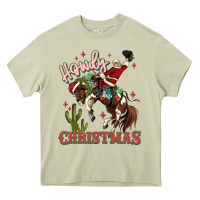 Mossy howdy christmas cowboy santa Heavy Core Tee - MaliasSmallBusiness