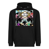 Black Beach Please Heavyweight Hoodie - CowhideDigitalArt