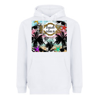 White Beach Please Heavyweight Hoodie - CowhideDigitalArt